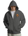 Erkek Toy Poodle Baskılı Oversize Fermuarlı Hoodie