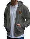 Erkek Yorkshire Terrier Baskılı Oversize Fermuarlı Hoodie