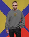 Fransız Bulldog Baskılı Unisex Sweatshirt – Minimal Köpek Tasarımı