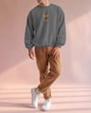 Fransız Bulldog Baskılı Unisex Sweatshirt – Minimal Köpek Tasarımı
