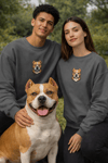 Fransız Bulldog Desenli Sevgili Sweatshirt – Unisex Çift Kombini