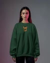 French Bulldog Baskılı Kadın Sweatshirt – Minimal Göğüs Ortası Baskı Antrasit Regular Fit