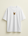 French Bulldog (Fransız Bulldog) Baskılı Kadın Oversize Tişört – Minimal Frenchie Tasarım