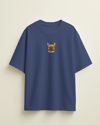 French Bulldog Köpek Baskılı Unisex Oversize Tişört – Minimal Sevimli Bulldog Tasarım