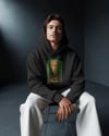 Frida Kahlo Esintili Kedi Baskılı Siyah Hoodie – Unisex Kapüşonlu Sweatshirt