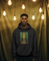 Frida Kahlo Esintili Kedi Baskılı Siyah Hoodie – Unisex Kapüşonlu Sweatshirt