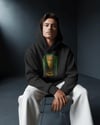 Frida Kahlo Esintili Kedi Baskılı Siyah Hoodie – Unisex Kapüşonlu Sweatshirt