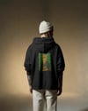 Frida Kedi Tasarımlı Siyah Unisex Kapüşonlu Sweatshirt – Sanatsal & Retro Hoodie