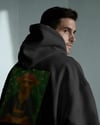 Frida Köpek Tasarımlı Siyah Unisex Kapüşonlu Sweatshirt – Sanatsal & Retro Hoodie