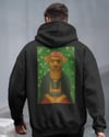 Frida Köpek Tasarımlı Siyah Unisex Kapüşonlu Sweatshirt – Sanatsal & Retro Hoodie