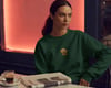 Golden Retriever Baskılı Kadın Sweatshirt – Minimal Göğüs Baskı Antrasit Regular Fit