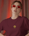 Golden Retriever Köpek Baskılı Kadın Oversize Tişört – Minimal Golden Retriever Tasarım