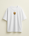 Golden Retriever Köpek Baskılı Unisex Oversize Tişört – Minimal Sevimli Golden Tasarım