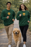 Golden Retriever Köpek Desenli Sevgili Sweatshirt – Unisex Çift Kombini