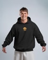 Golden Retriever Nakışlı Siyah Erkek Hoodie – Oversize Kapüşonlu Sweatshirt