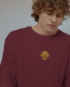 Goldendoodle Köpek Baskılı Unisex Oversize Tişört – Minimal Sevimli Poodle Mix Tasarım