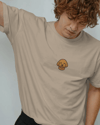Goldendoodle Köpek Baskılı Unisex Oversize Tişört – Minimal Sevimli Poodle Mix Tasarım