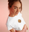 Goldendoodle Minimal Göğüs Baskı Crop Tişört – Premium Köpek Ikon Tasarım