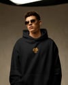 Goldendoodle Nakışlı Siyah Erkek Hoodie – Oversize Kapüşonlu Sweatshirt
