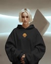 Goldendoodle Nakışlı Siyah Kadın Hoodie – Oversize Kapüşonlu Sweatshirt