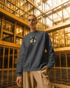 Husky Baskılı Kadın Sweatshirt – Minimal Göğüs Baskı Antrasit Regular Fit