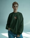 Husky Baskılı Kadın Sweatshirt – Minimal Göğüs Baskı Antrasit Regular Fit