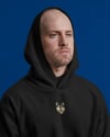 Husky Baskılı Siyah Hoodie – Unisex Oversize Kapüşonlu Sweatshirt