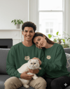 İran Kedisi Desenli Sevgili Sweatshirt – Unisex Çift Kombini