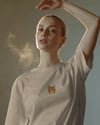 Kadın Bengal Kedisi Baskılı Oversize Tişört – Minimal Bengal Cat Tasarım
