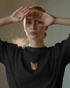 Kadın Bengal Kedisi Baskılı Oversize Tişört – Minimal Bengal Cat Tasarım