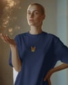 Kadın Bengal Kedisi Baskılı Oversize Tişört – Minimal Bengal Cat Tasarım