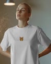Kadın Bengal Kedisi Baskılı Oversize Tişört – Minimal Bengal Cat Tasarım