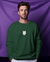 Kadın Husky Baskılı Oversize Sweatshirt | Minimal Köpek Figürlü Günlük Rahat Sweat
