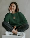 Kadın Rahat Kesim %100 Pamuk Sweatshirt, Dtf Baskılı Bisiklet Yaka