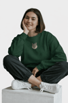 Kadın Rahat Kesim %100 Pamuk Sweatshirt, Dtf Baskılı Bisiklet Yaka