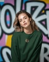Kadın Rahat Kesim %100 Pamuk Sweatshirt, Dtf Baskılı Bisiklet Yaka