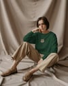 Kadın Rahat Kesim %100 Pamuk Sweatshirt, Dtf Baskılı Bisiklet Yaka