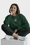 Kadın Rahat Kesim %100 Pamuk Sweatshirt, Dtf Baskılı Bisiklet Yaka