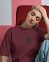Kadın Siyah Kedi Baskılı Oversize Tişört – Minimal Black Cat Tasarım