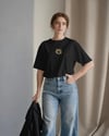Kadın Siyam Kedisi Baskılı Oversize Tişört – Minimal Siamese Cat Tasarım