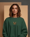Kadın Tekir Kedisi Desenli Sweatshirt – Minimal Göğüs Baskılı, Rahat Kesim
