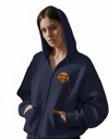 Kadın Toy Poodle Baskılı Oversize Fermuarlı Hoodie