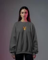 KADIN YEŞİL RAHAT KESİM SWEATSHIRT | DTF BASKILI BİSİKLET YAKA