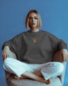 KADIN YEŞİL RAHAT KESİM SWEATSHIRT | DTF BASKILI BİSİKLET YAKA