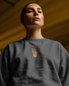 KADIN YEŞİL RAHAT KESİM SWEATSHIRT | DTF BASKILI BİSİKLET YAKA