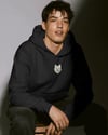 Minimal Husky Figürlü Siyah Unisex Kapüşonlu Sweatshirt – DTF Baskı