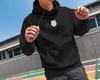Minimal Husky Figürlü Siyah Unisex Kapüşonlu Sweatshirt – DTF Baskı