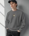 Minimal Köpek Figürlü Unisex Sweatshirt – Göğüs Ortası Baskı