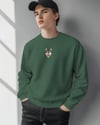 Minimal Köpek Figürlü Unisex Sweatshirt – Göğüs Ortası Baskı