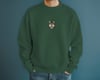Minimal Köpek Figürlü Unisex Sweatshirt – Göğüs Ortası Baskı